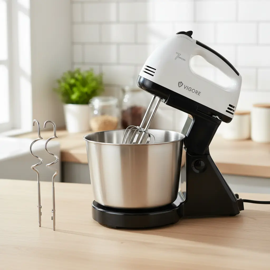 Batidora manual con pedestal 7 velocidades