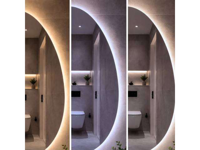 Espejo ovalado con luz led