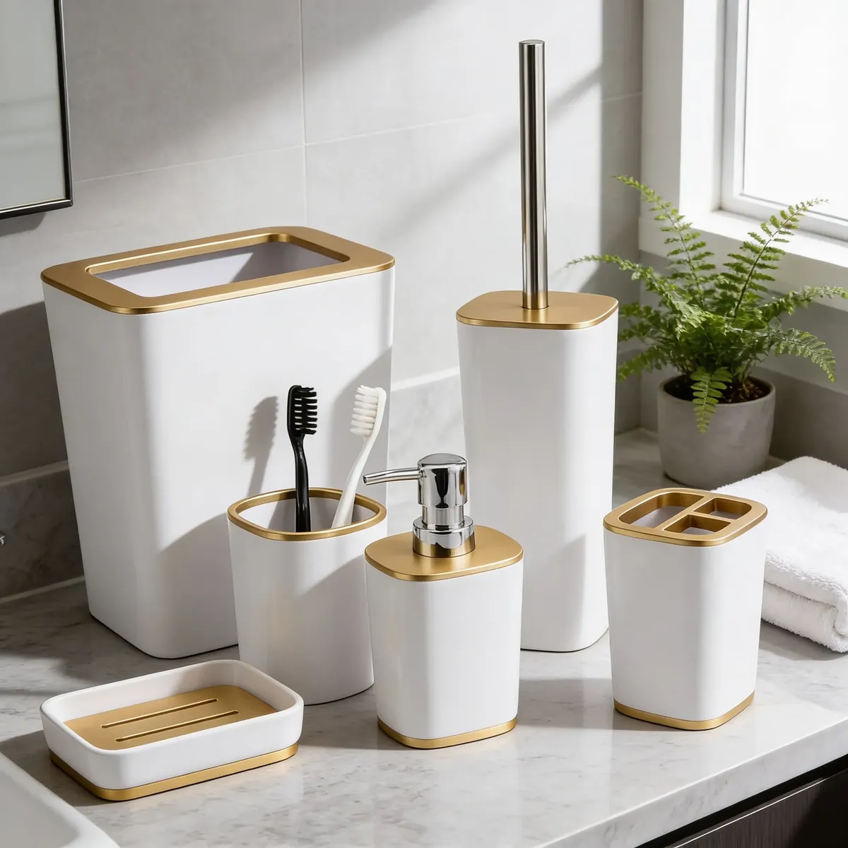 Set accesorios de baño 6 piezas